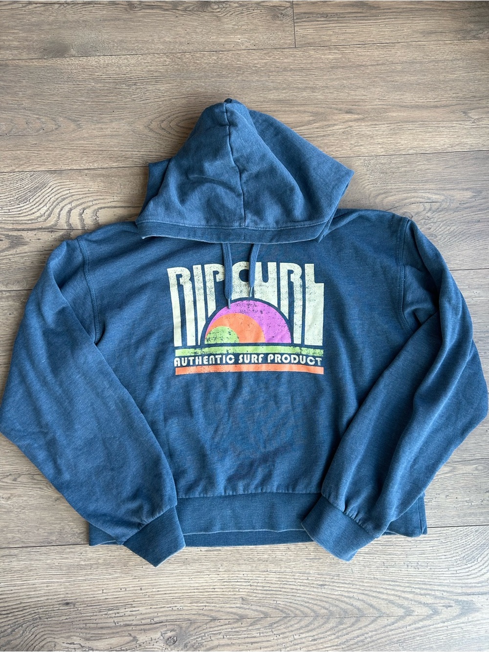 Rip Curl Navy Blue Graphic Zip Pullover Hoodie